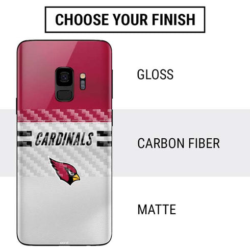 NFL Arizona Cardinals White Striped Galaxy S9 Skin